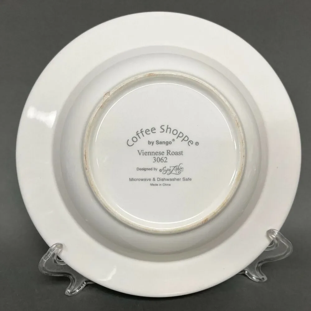 Coffee Shoppe by Sango Pasta Bowls‎ Sue Zipkin Viennese French Roast 3062